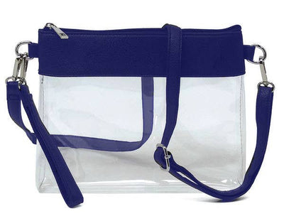 Game Day Clear Crossbody Bag/Clutch: Cow