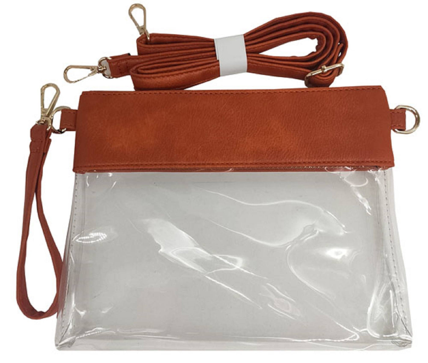 Game Day Clear Crossbody Bag/Clutch: Cow