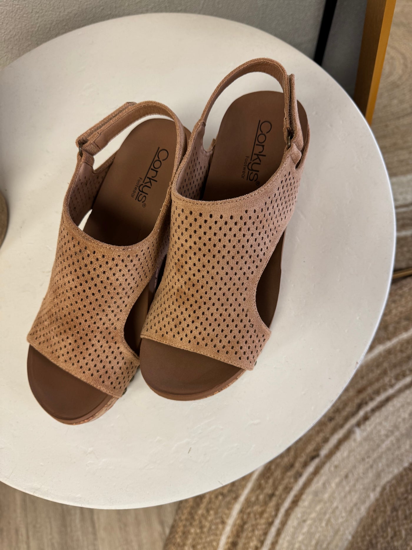 Corkys Carley Wedge in Perfect Camel