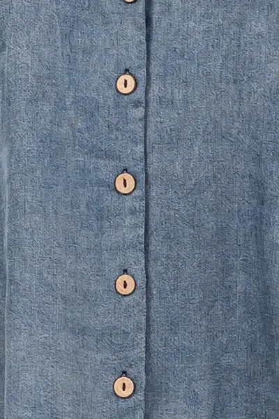 Tencel Collared Button Down Top