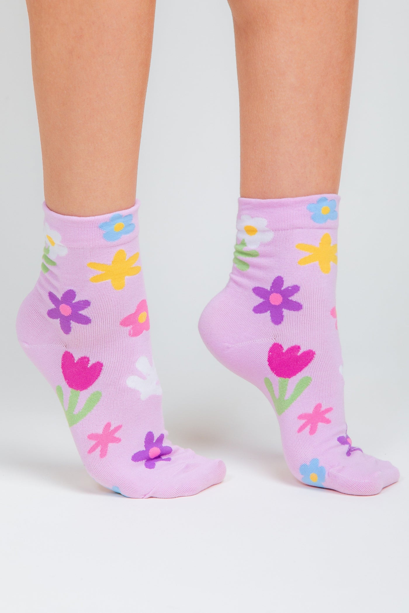 Floral print causal socks