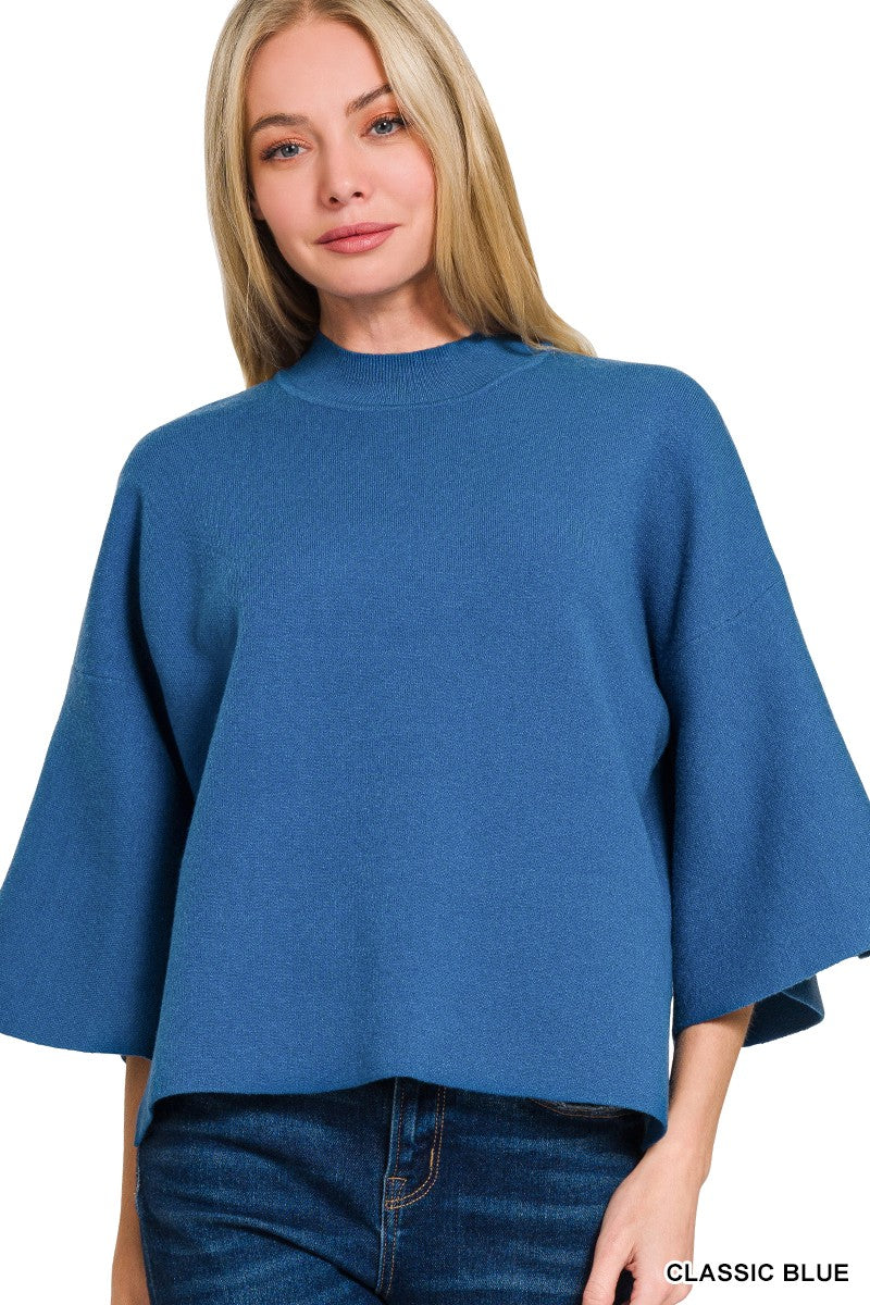 Viscose Bell Sleeve Sweater