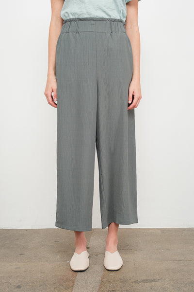 Elastic Waist Wide Leg Pants