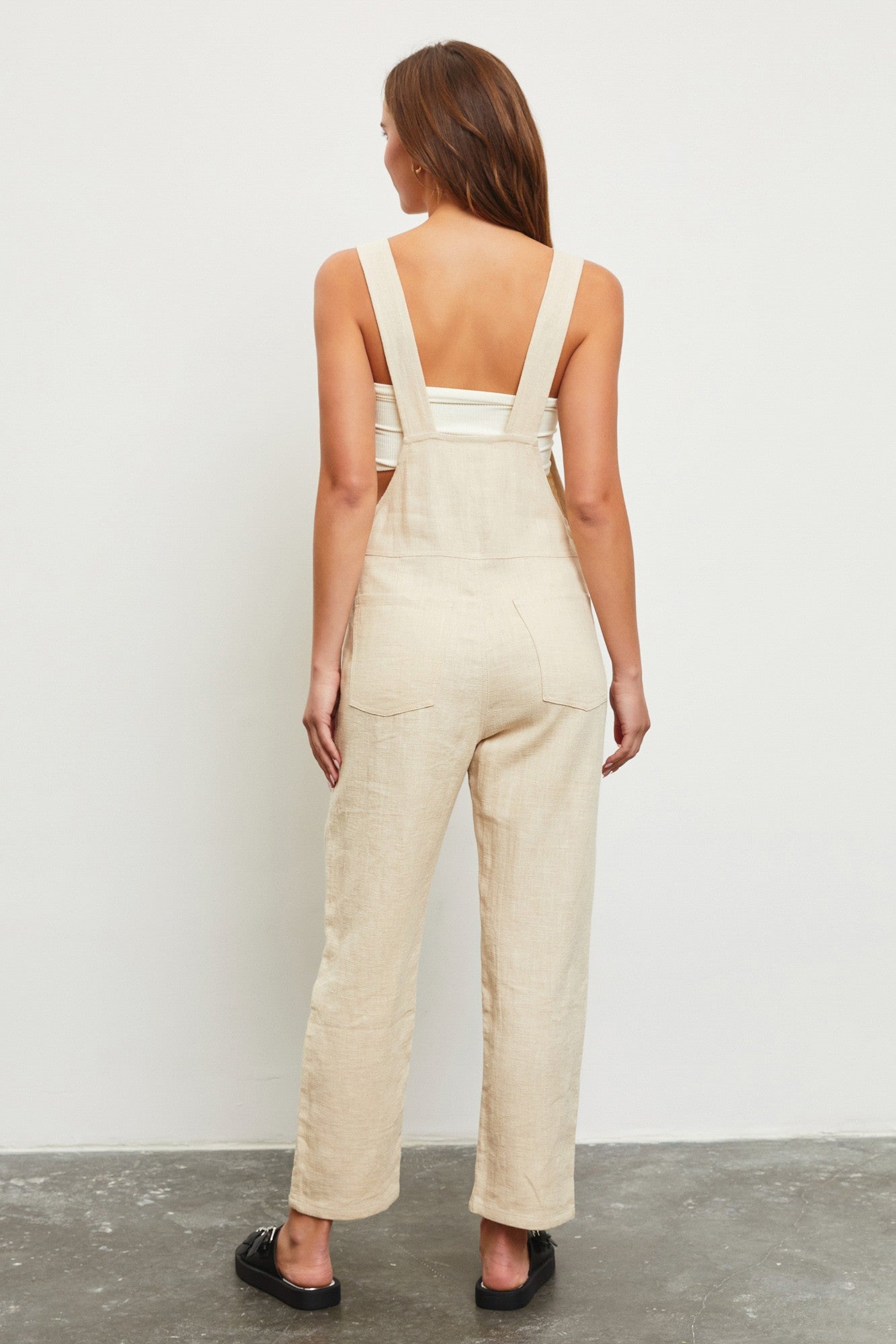 Button Detail Overall Jumpsuit