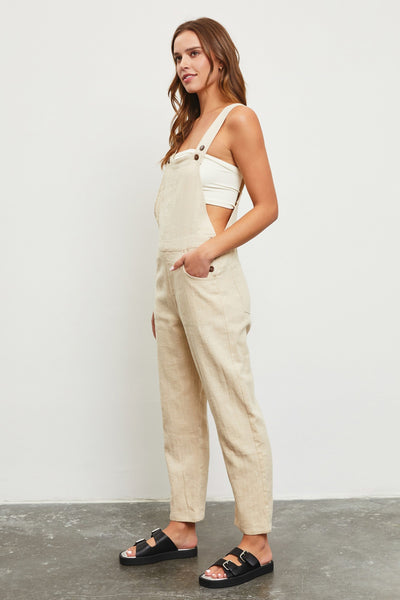 Button Detail Overall Jumpsuit