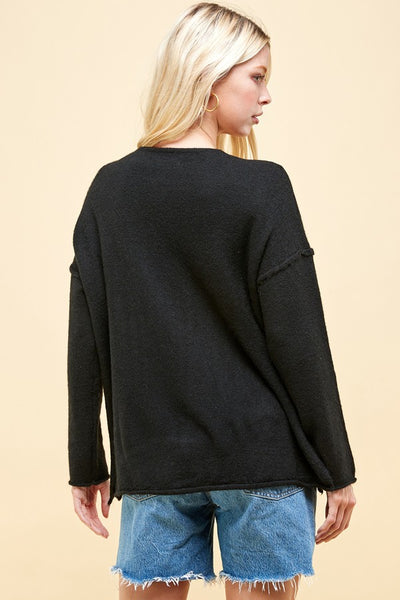 Soft V Neck Knit Sweater