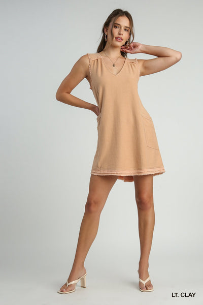 V-Neck Sleeveless Dress