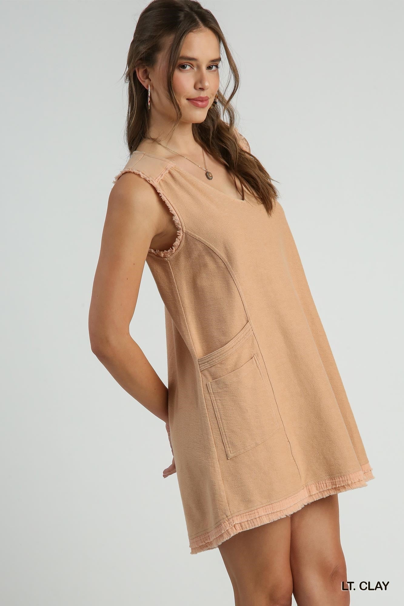 V-Neck Sleeveless Dress