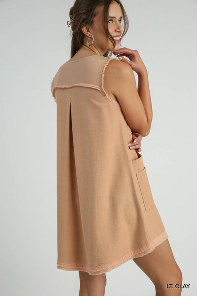 V-Neck Sleeveless Dress