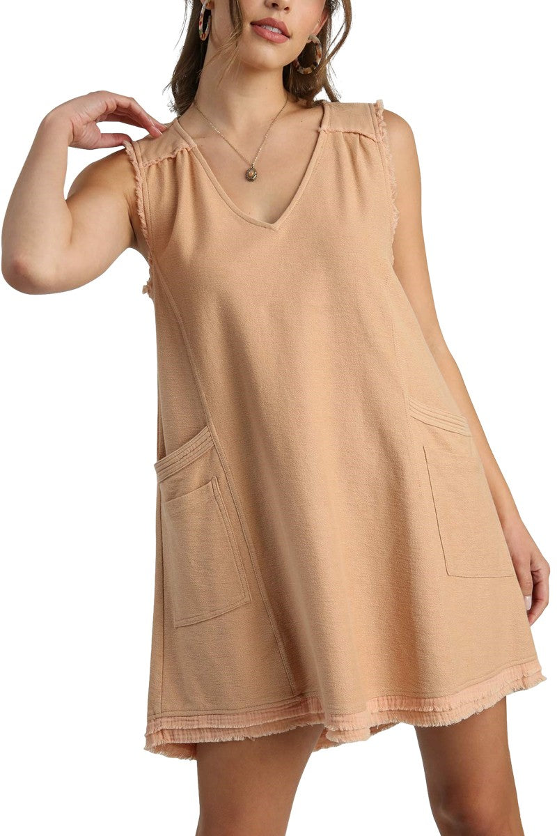 V-Neck Sleeveless Dress