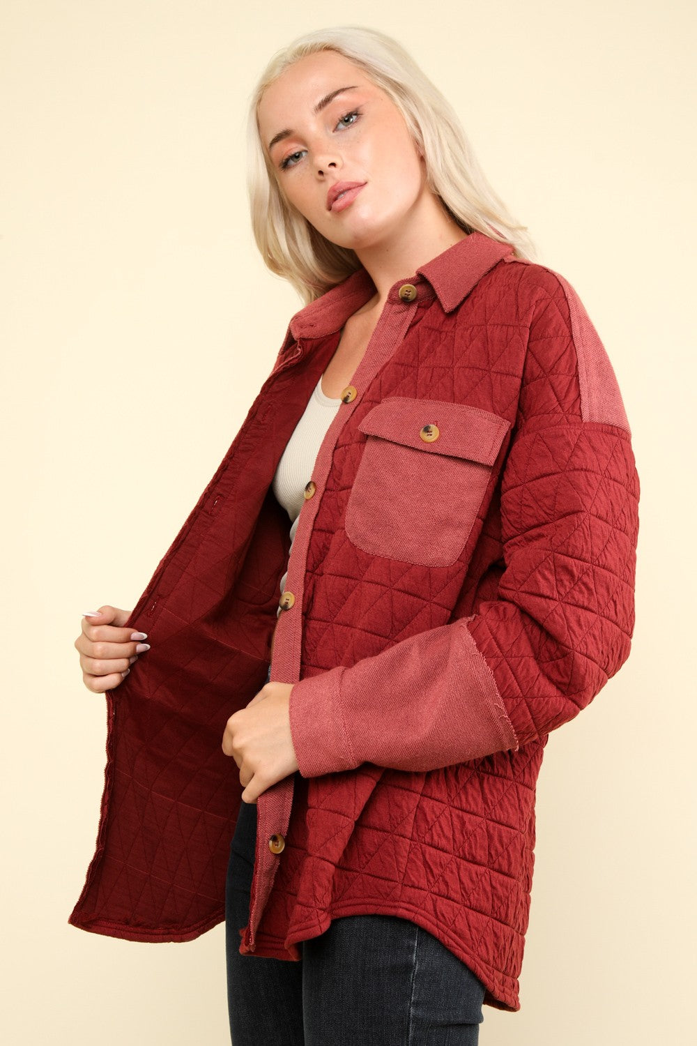 Oversized Quilted Cozy Shacket Jacket