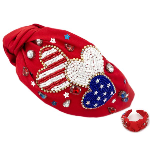 Patriotic Heart Headband