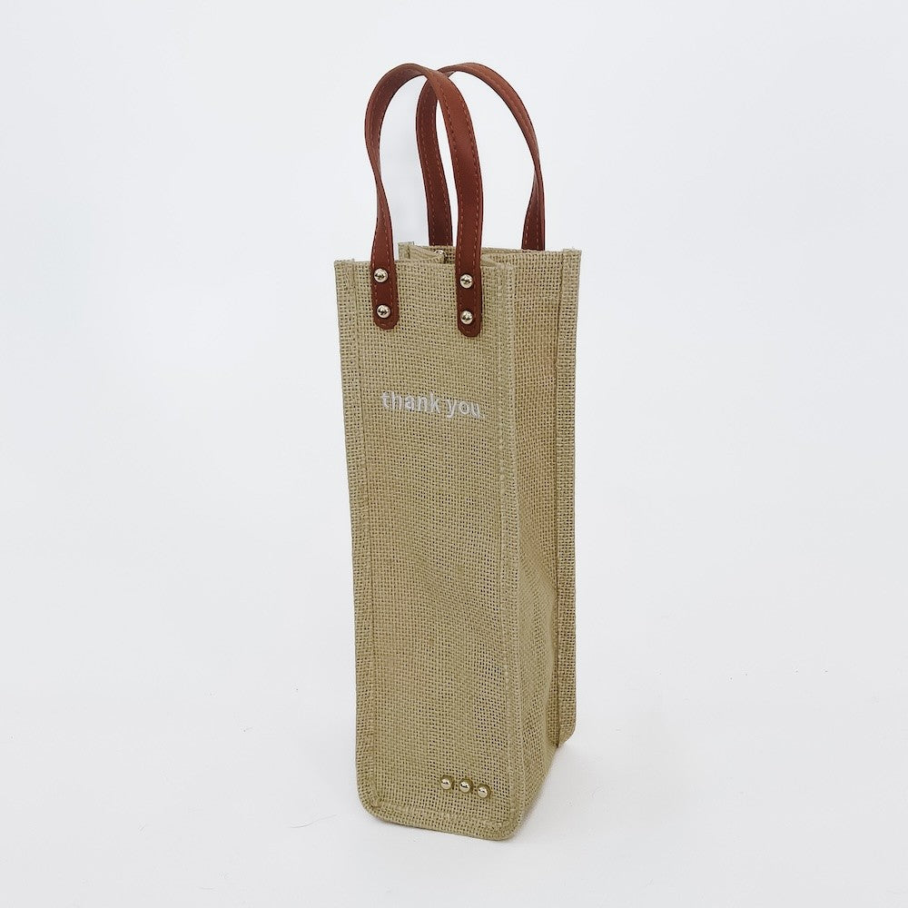 Gifted Canvas Reusable Wine Tote - Natural