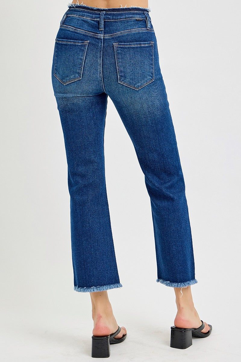 High Rise Crop Flare Jeans