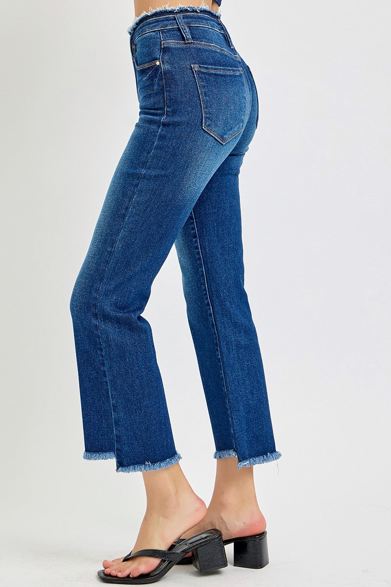 High Rise Crop Flare Jeans