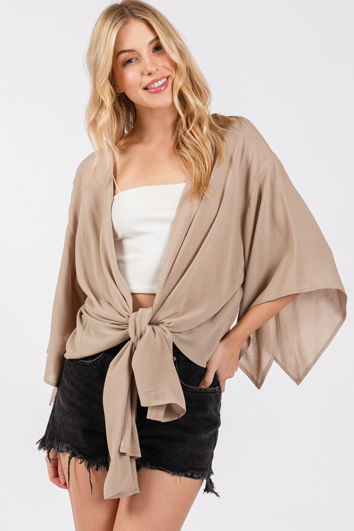 Three Quarter Kimono Cardigan