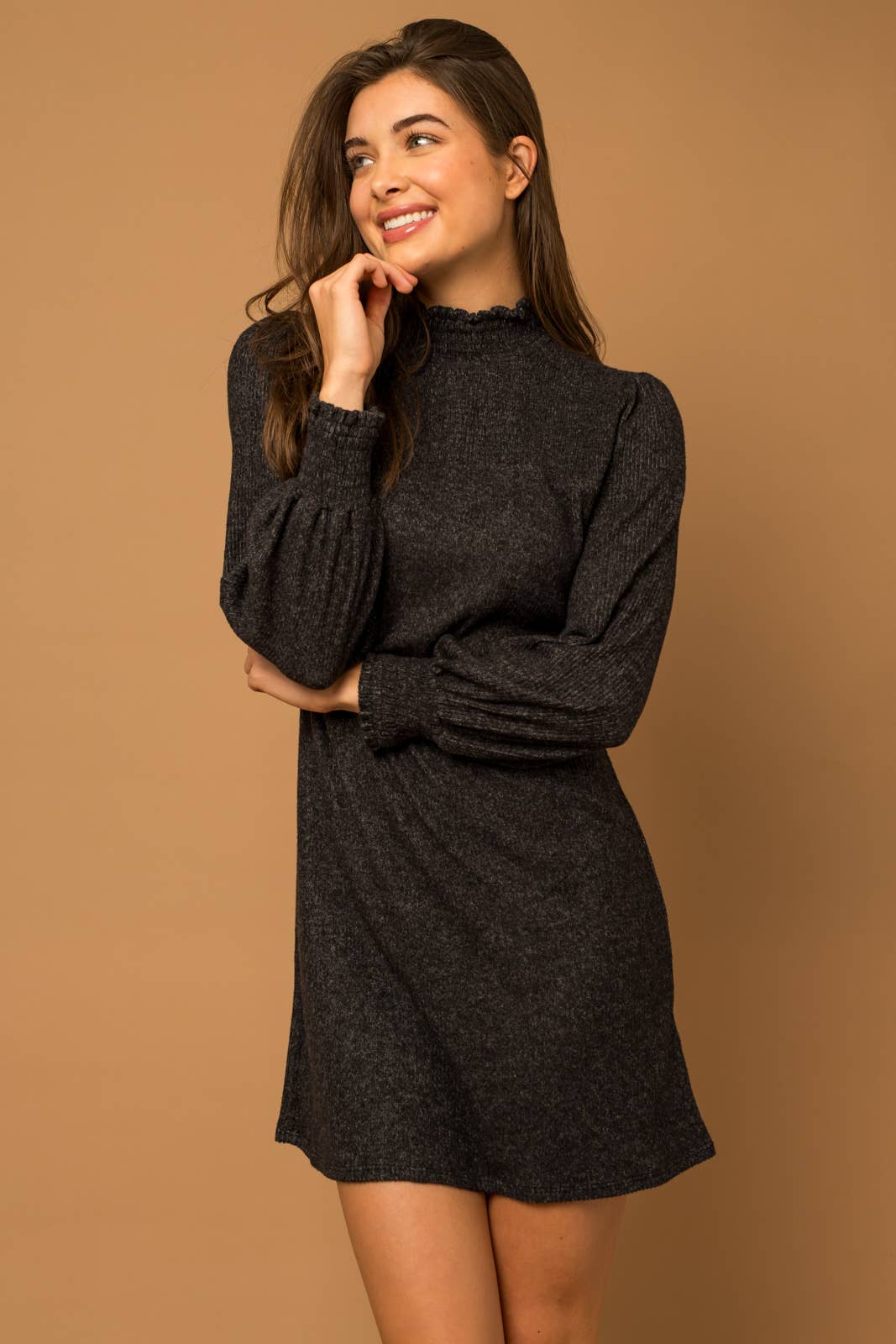 LONGSLEEVE MIDI DRESS