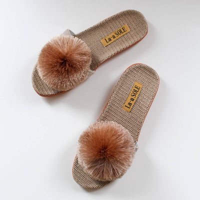 Pom Pom Slides | Champagne: Small,Medium,Large