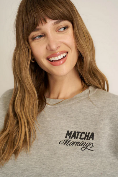 'Matcha Mornings Martini Night' Reversible Sweater