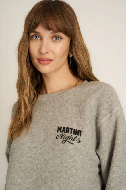 'Matcha Mornings Martini Night' Reversible Sweater