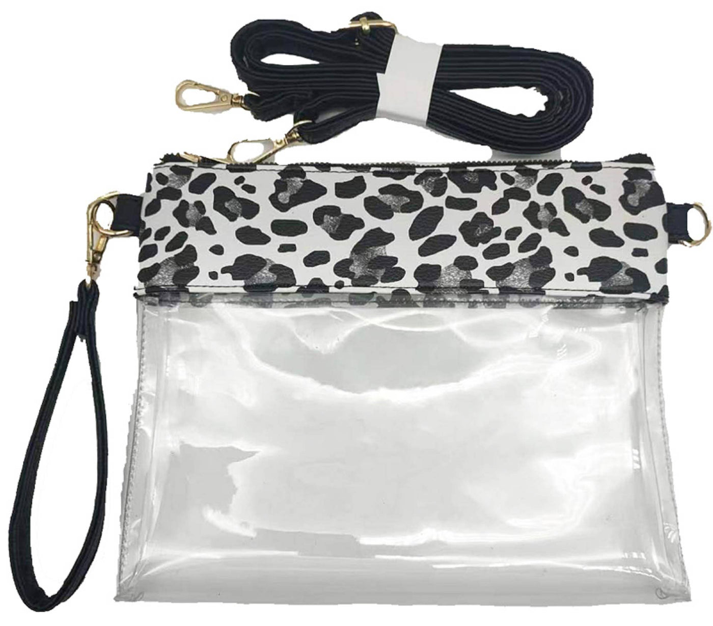 Game Day Clear Crossbody Bag/Clutch: Cow
