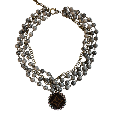 Grey Picasso Jasper Layered Necklace