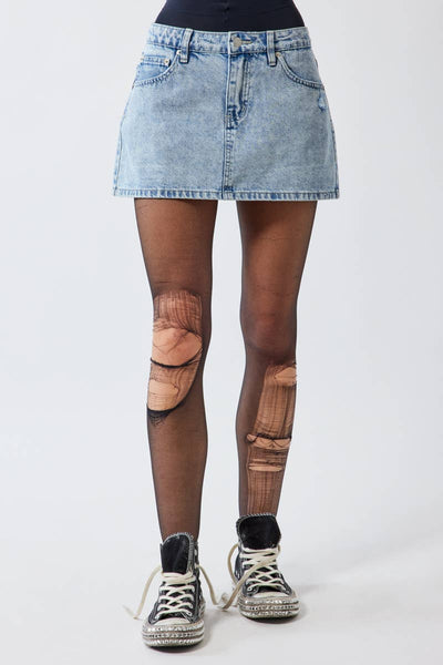 Mirco Mini Skirt Acid Denim