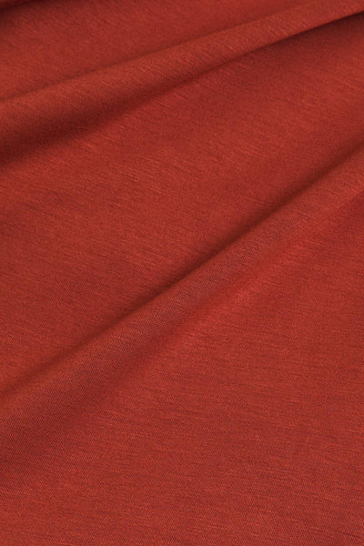 ONE SHOULDER SLEEVELESS MIDI DRESS: RUST / S,M,L