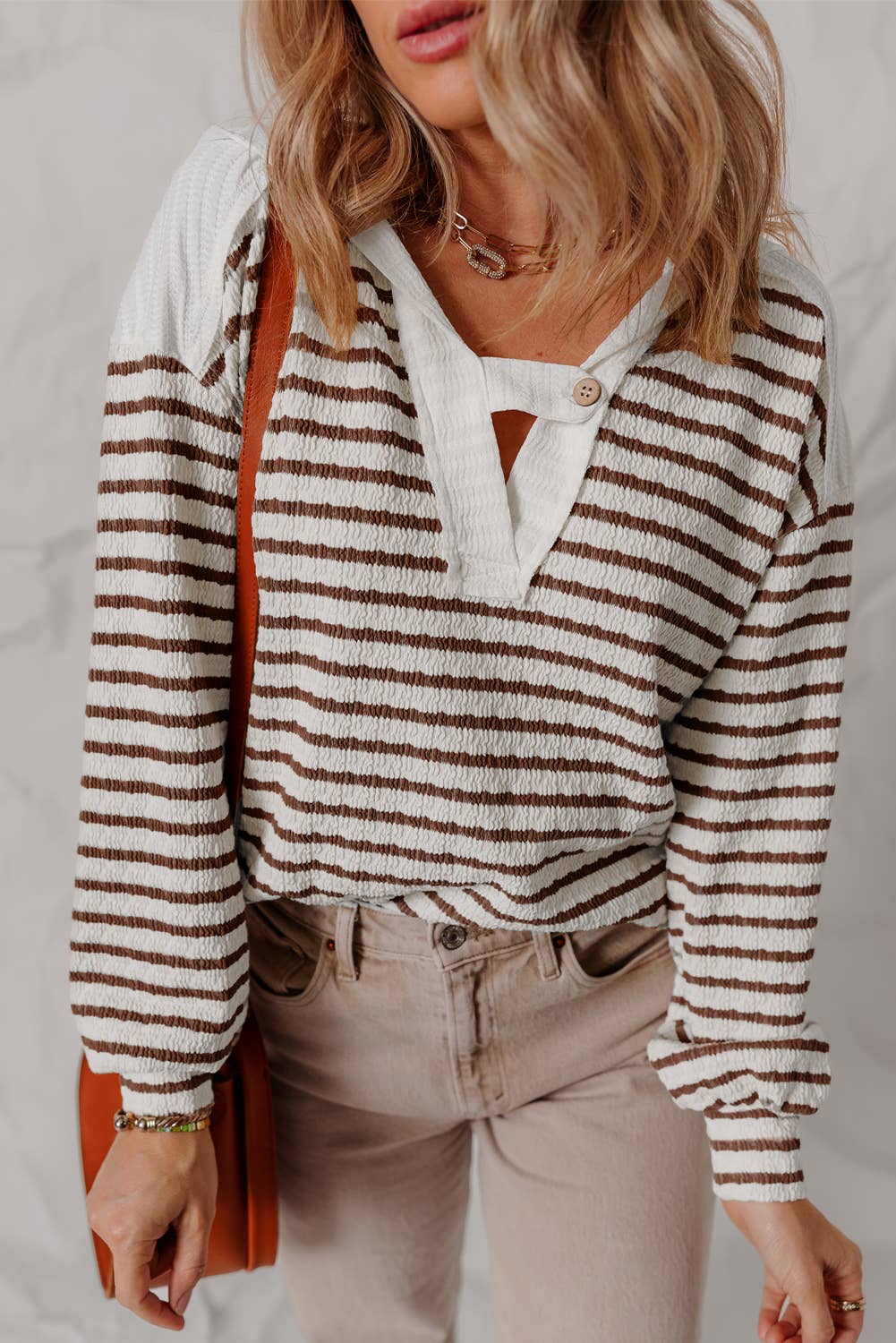V Neck Hooded Long Sleeve Top
