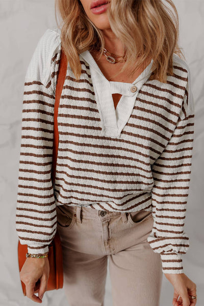 V Neck Hooded Long Sleeve Top