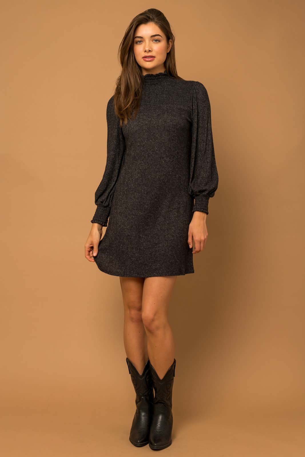 LONGSLEEVE MIDI DRESS