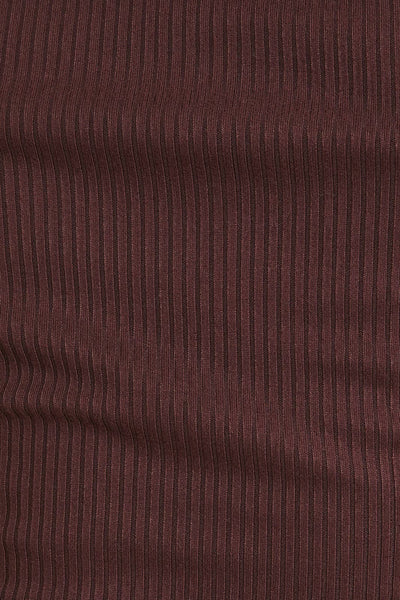 MOCK NECK SLEEVELESS WAIST TIE JUMPSUIT: CHOCOLATE / S,M,L