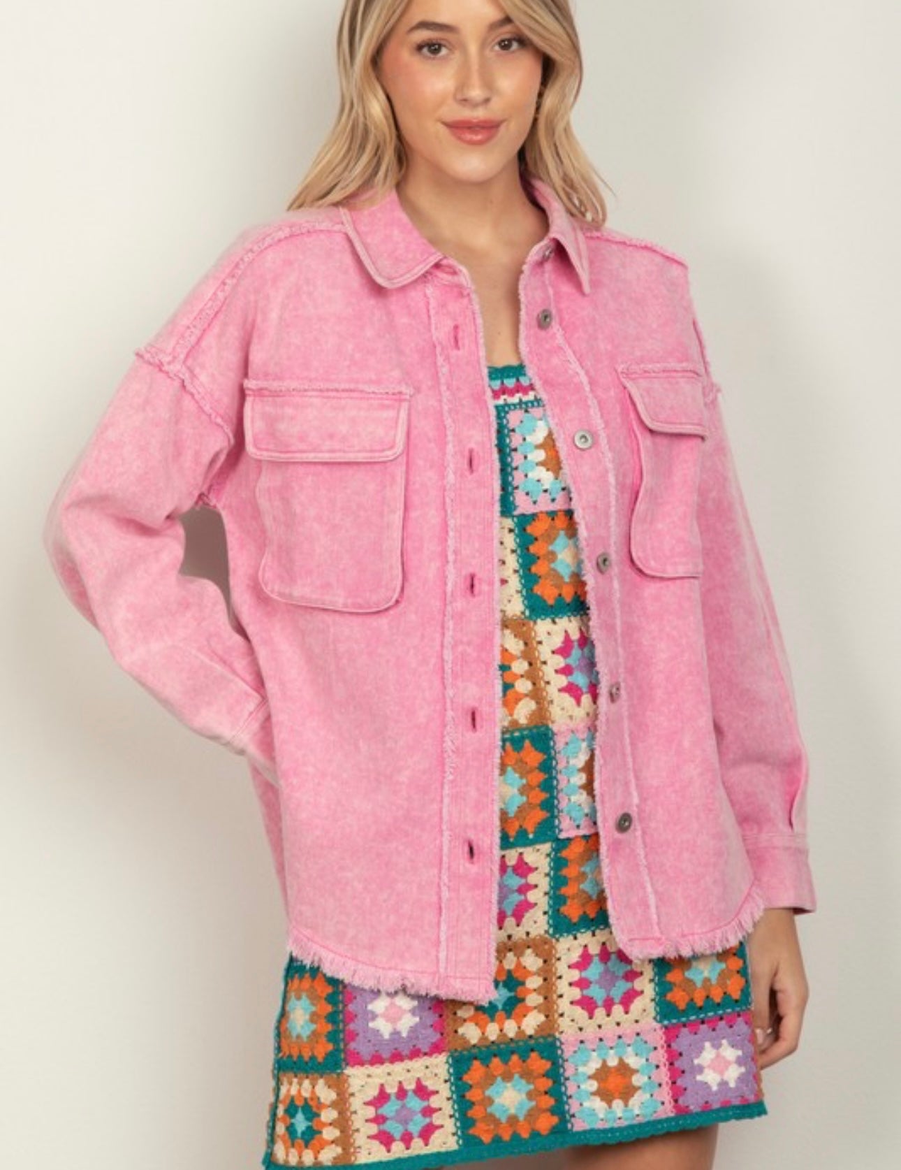 Pink Denim Jacket