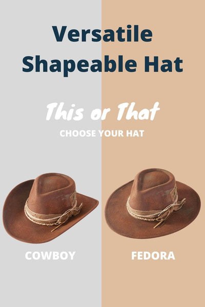 Magnolia 2 in 1 Rustic Cowgirl/Fedora Hat
