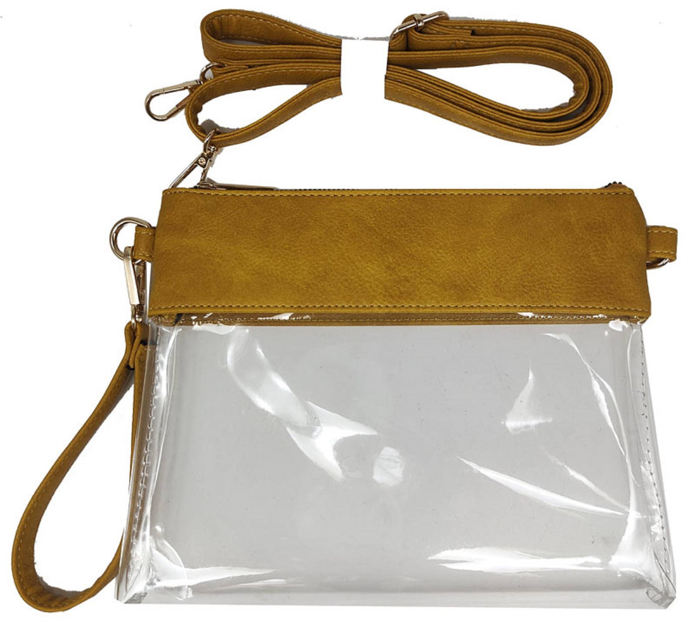 Game Day Clear Crossbody Bag/Clutch: Cow