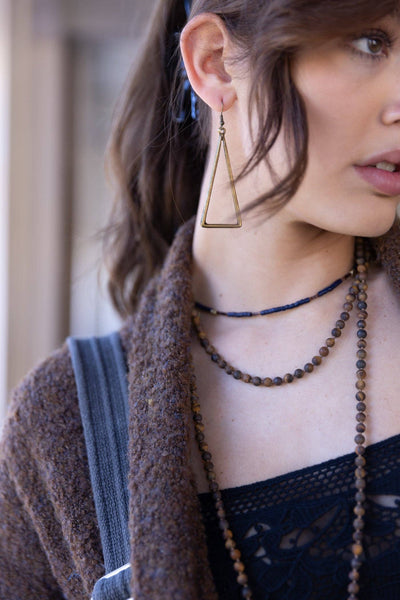 Big Boho Triangle Earrings