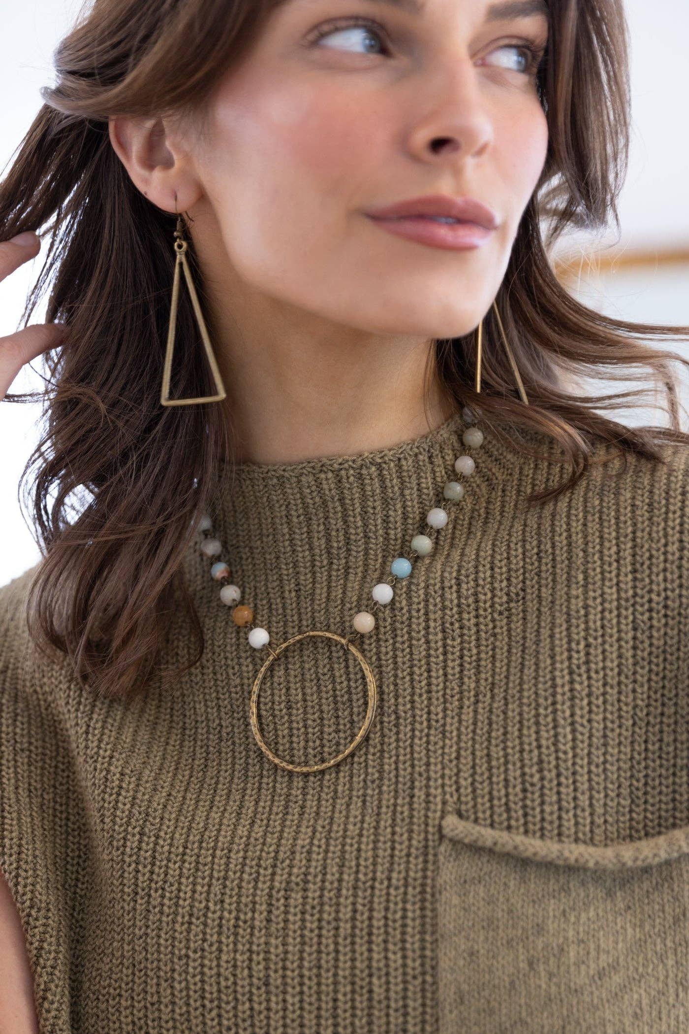 Big Boho Triangle Earrings