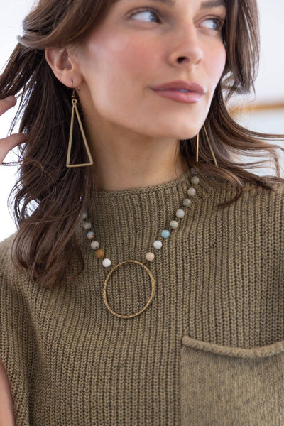 Big Boho Triangle Earrings