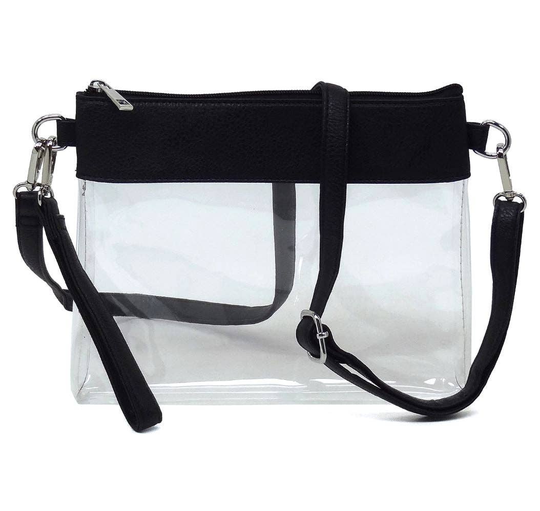 Game Day Clear Crossbody Bag/Clutch: Cow