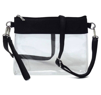 Game Day Clear Crossbody Bag/Clutch: Cow