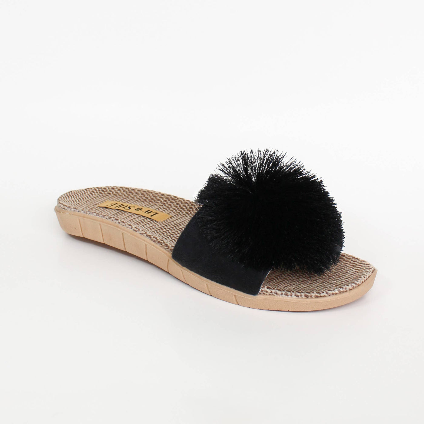 Pom Pom Slides | Black: Small,Large