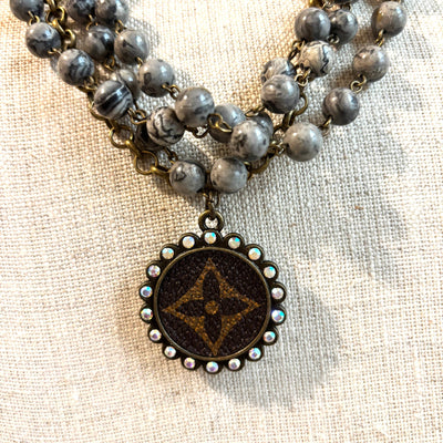 Grey Picasso Jasper Layered Necklace