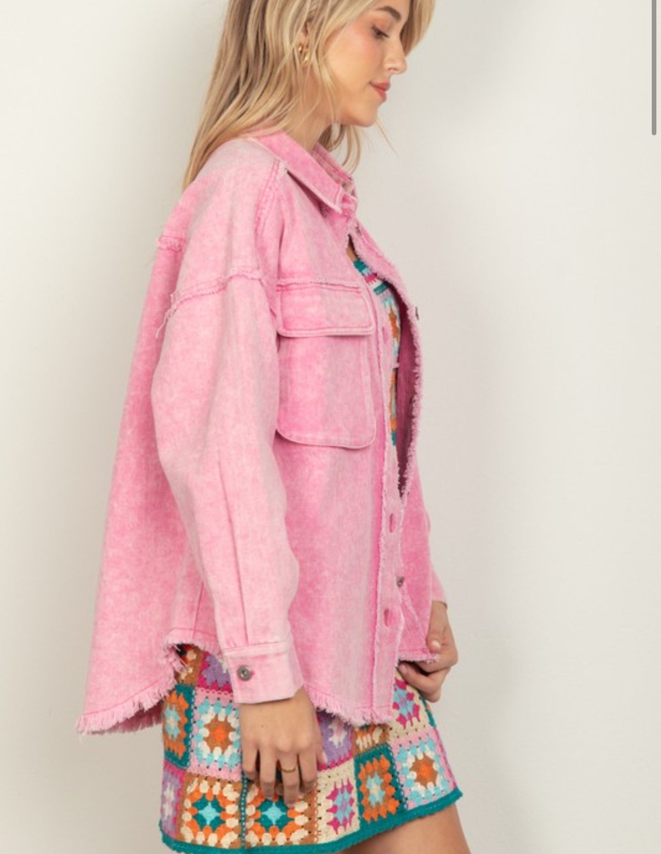 Pink Denim Jacket