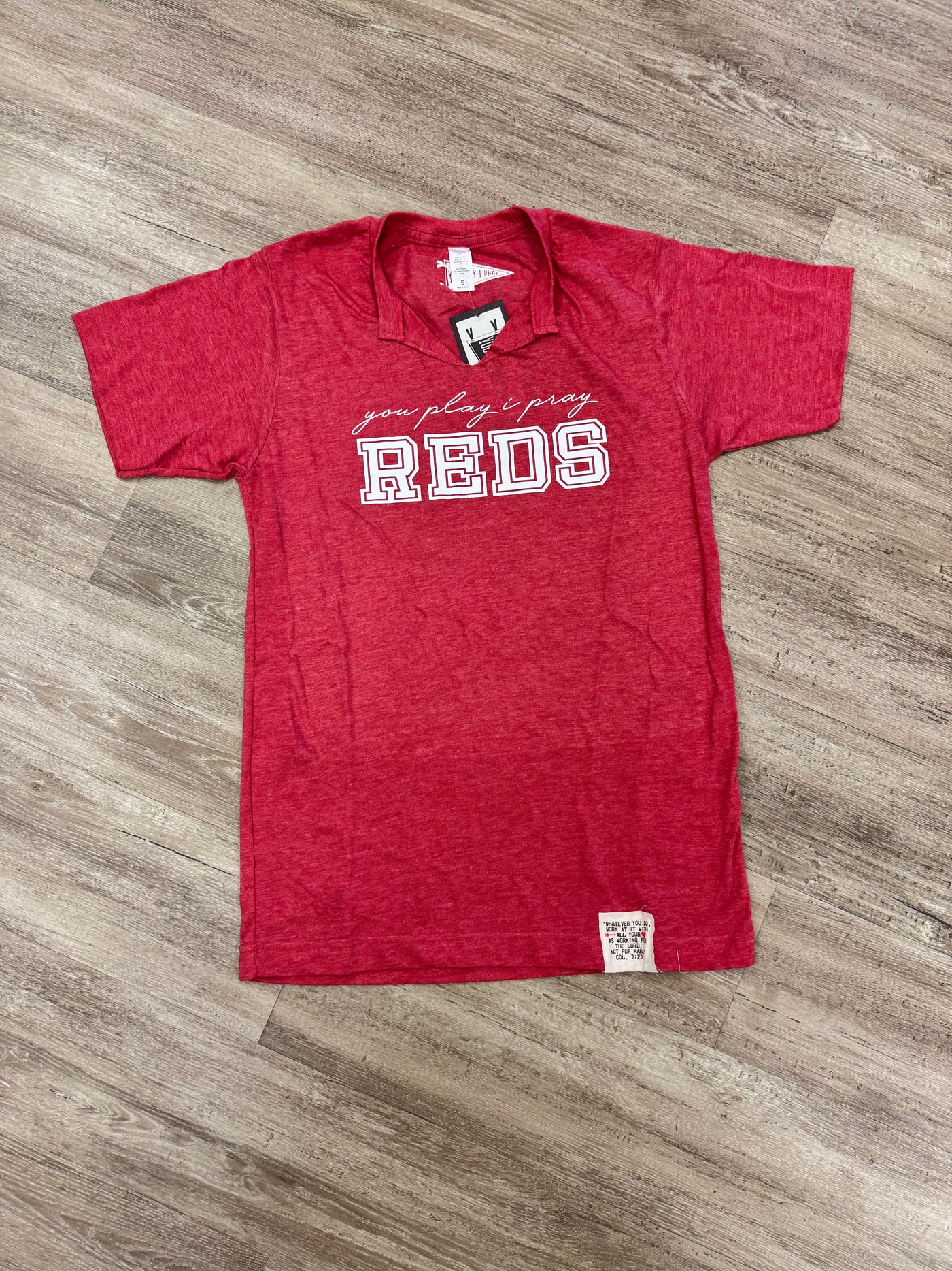 REDS Cut V-Neck | School Spirit colors: Red
