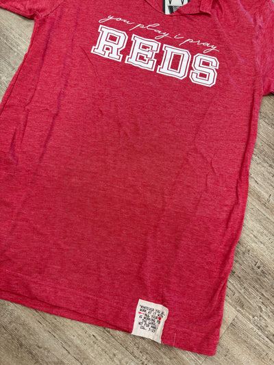 REDS Cut V-Neck | School Spirit colors: Red