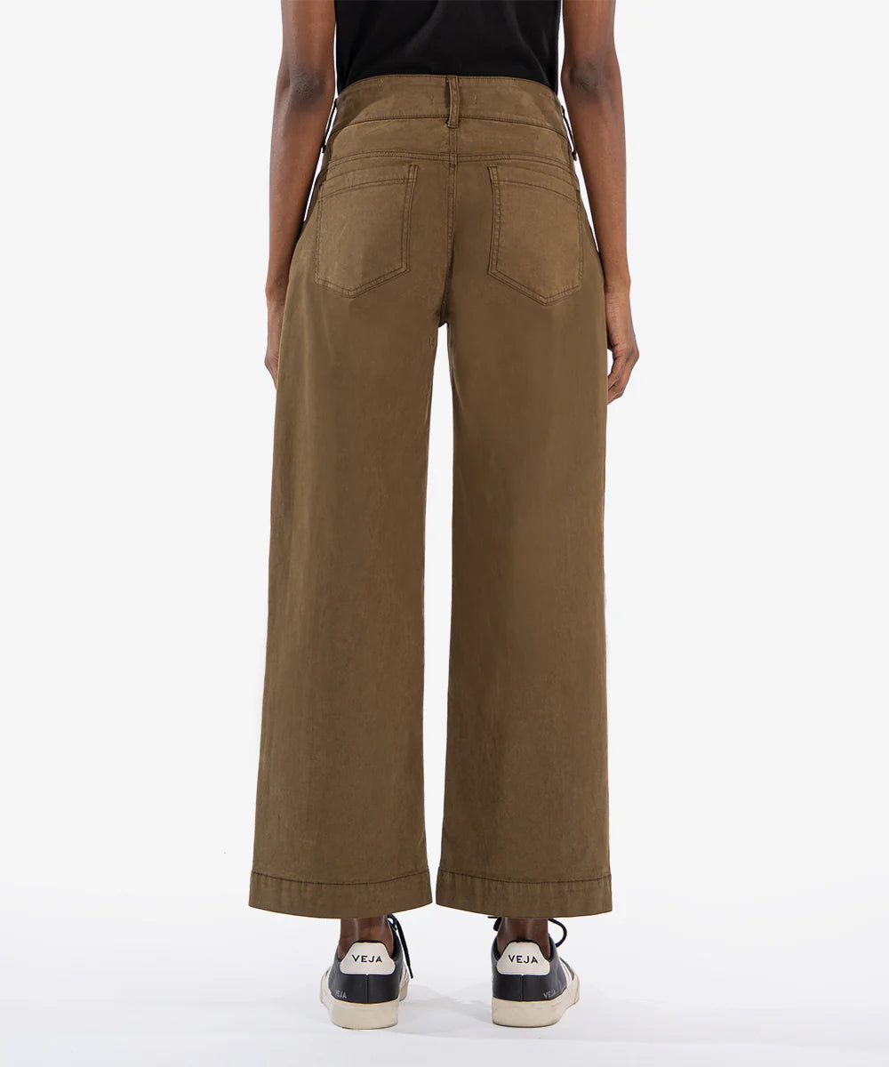 High Rise Wide Leg Pants W/ Front Seams