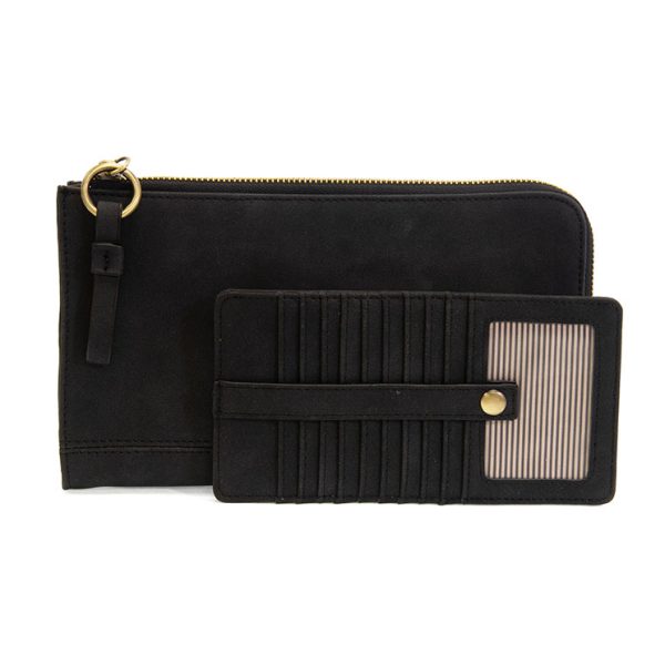 Faux Suede Karina Wristlet & Wallet