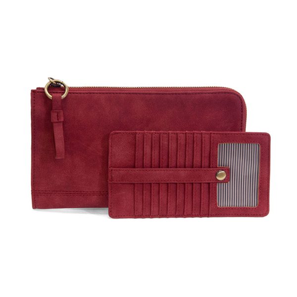 Faux Suede Karina Wristlet & Wallet