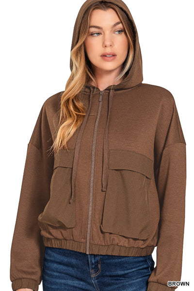 Soft Scuba Full Zip Hoodie Jacket/S,M,L