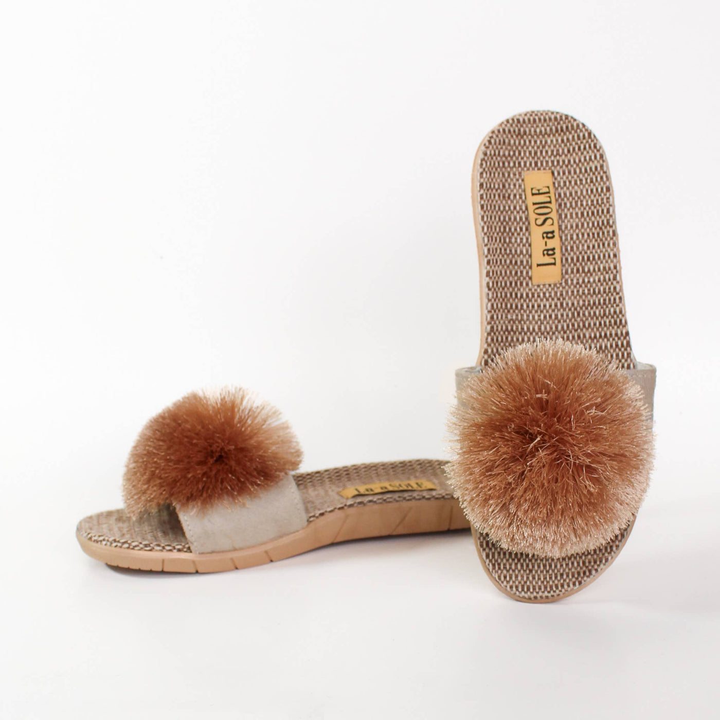 Pom Pom Slides | Champagne: Small,Medium,Large